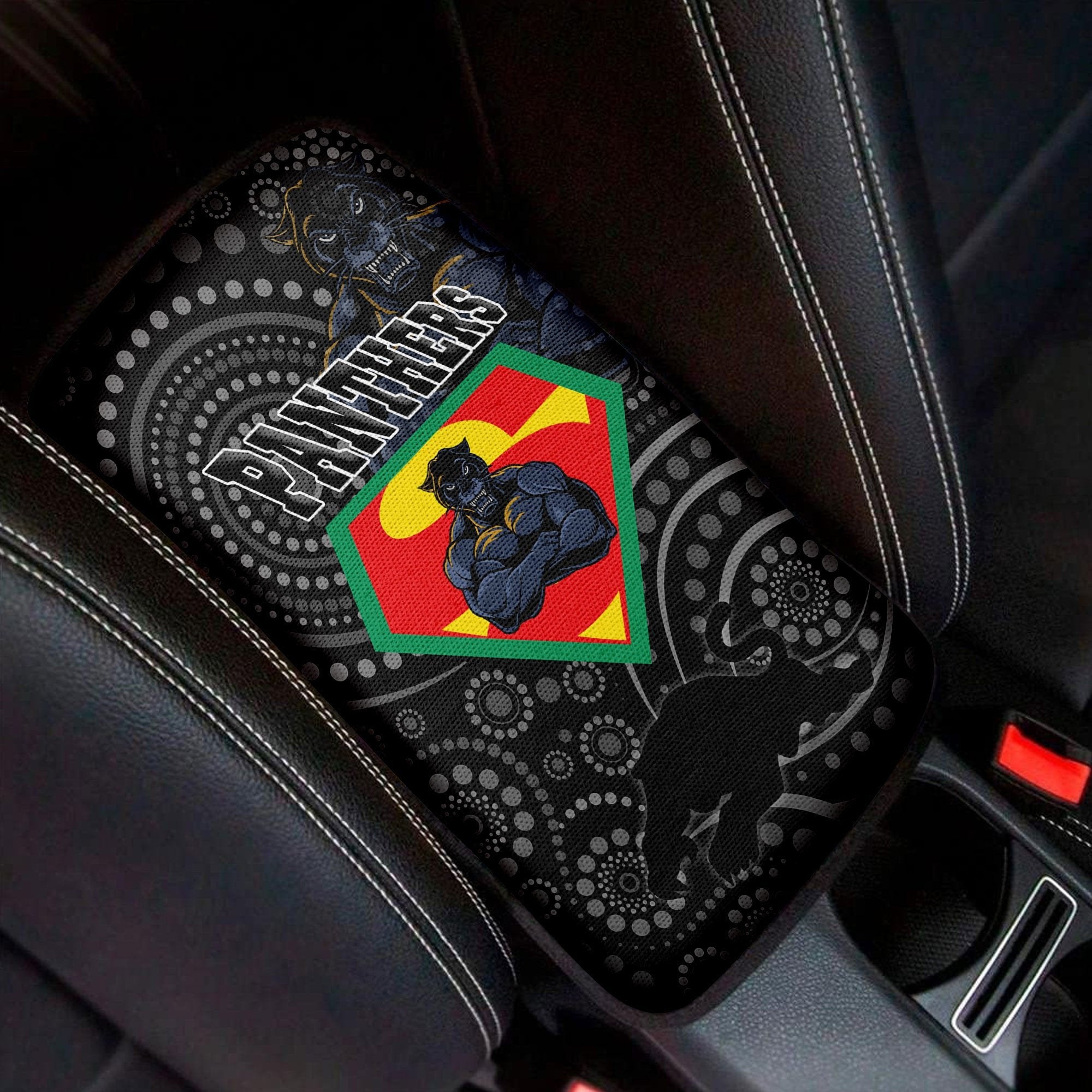 vibe-hoodie-car-center-penrith-panthers-superman-car-center-console-cover