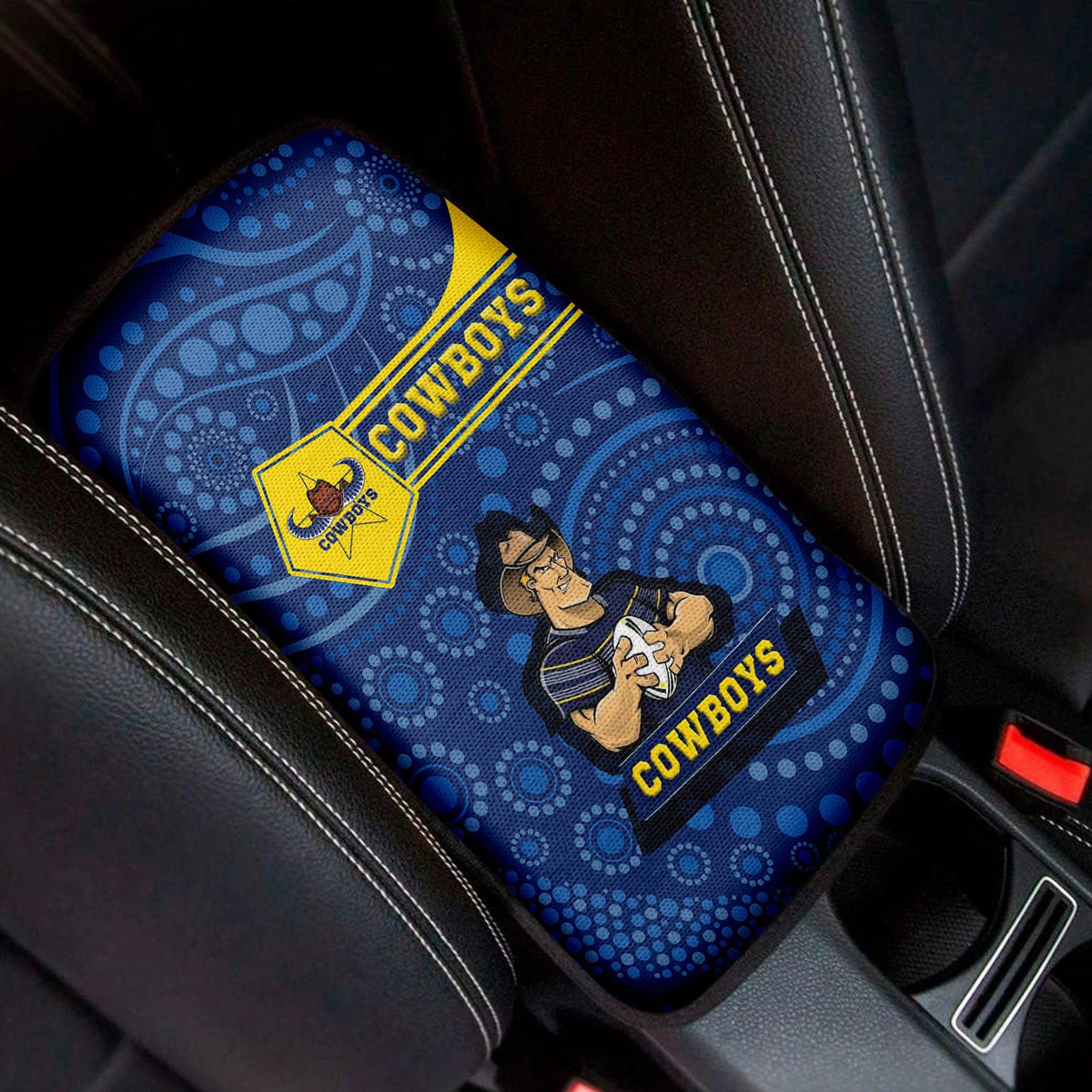 vibe-hoodie-car-center-north-queensland-cowboys-simple-style-car-center-console-cover