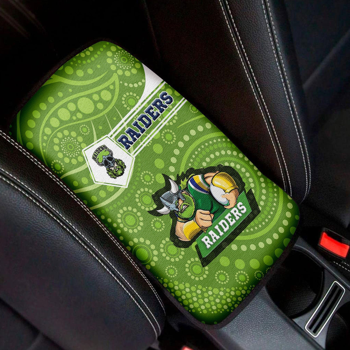 vibe-hoodie-car-center-canberra-raiders-simple-style-car-center-console-cover