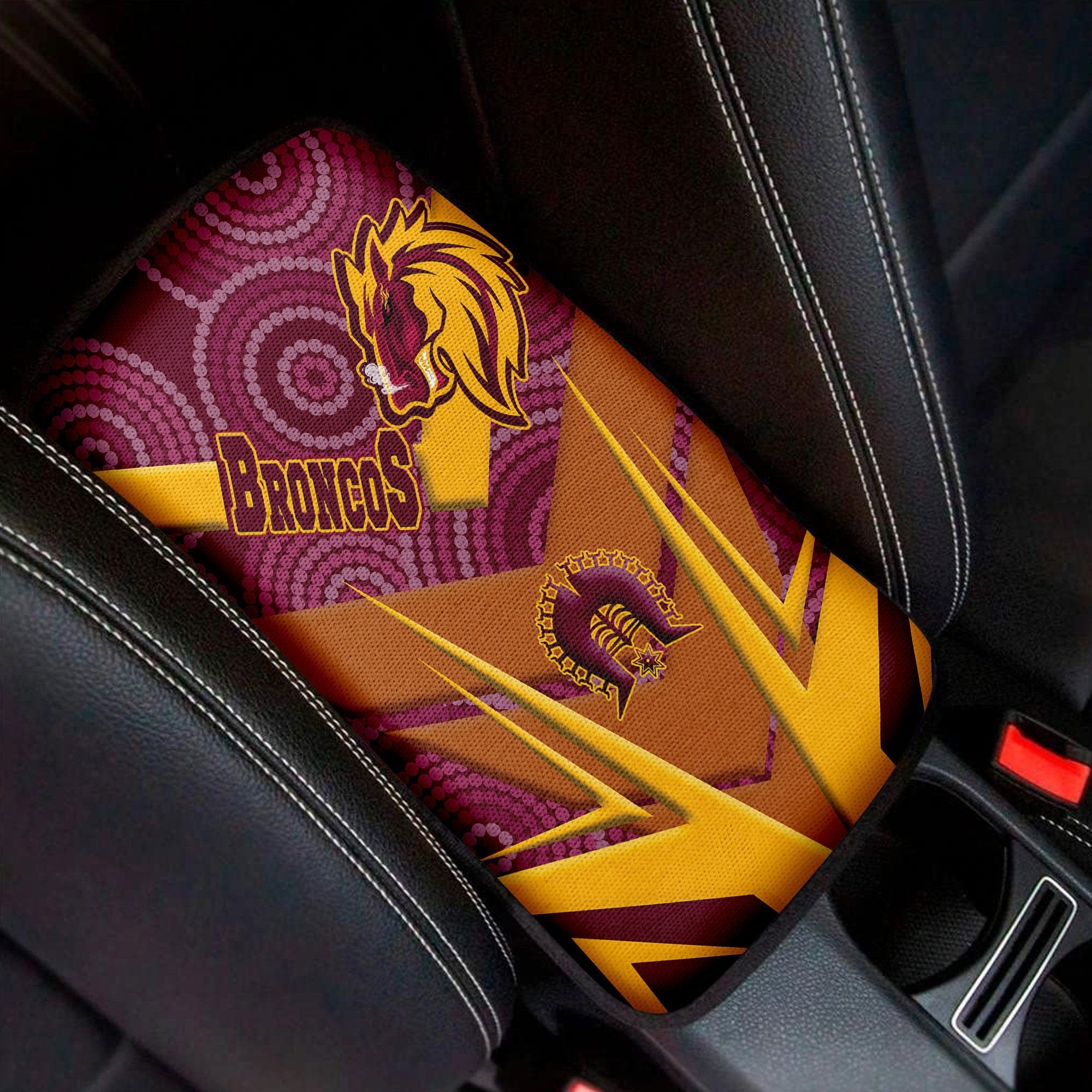vibe-hoodie-car-center-brisbane-broncos-naidoc-2022-sporty-style-car-center-console-cover