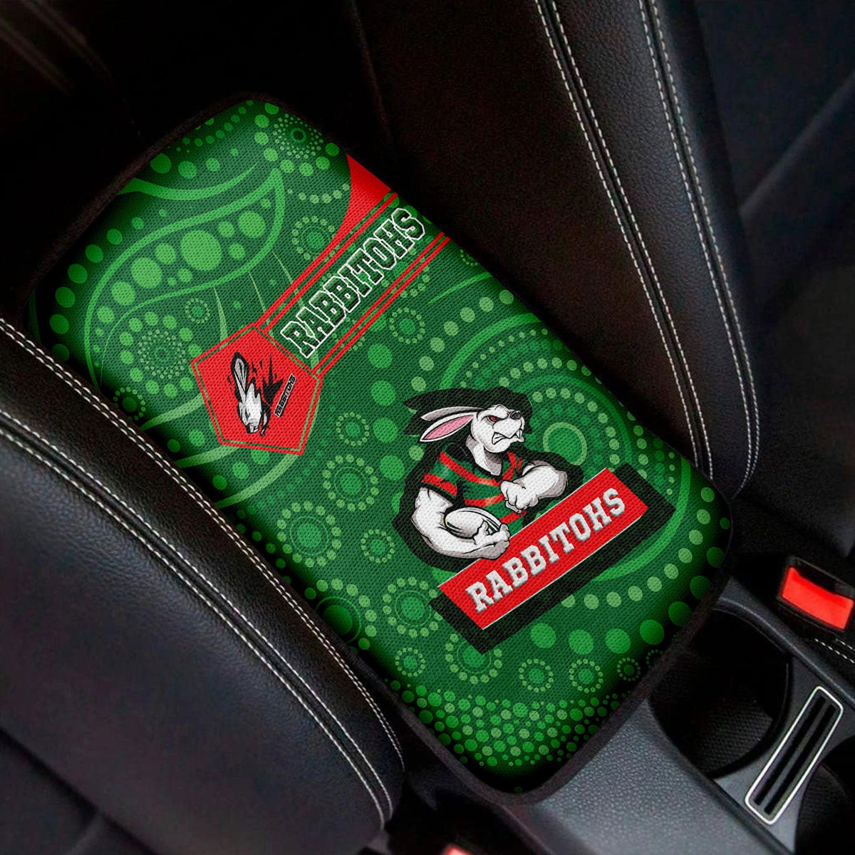 vibe-hoodie-car-center-south-sydney-rabbitohs-simple-style-car-center-console-cover