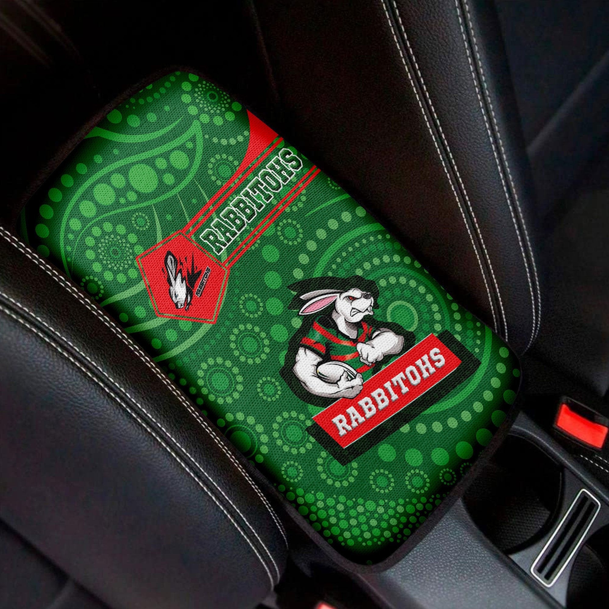 vibe-hoodie-car-center-south-sydney-rabbitohs-simple-style-car-center-console-cover