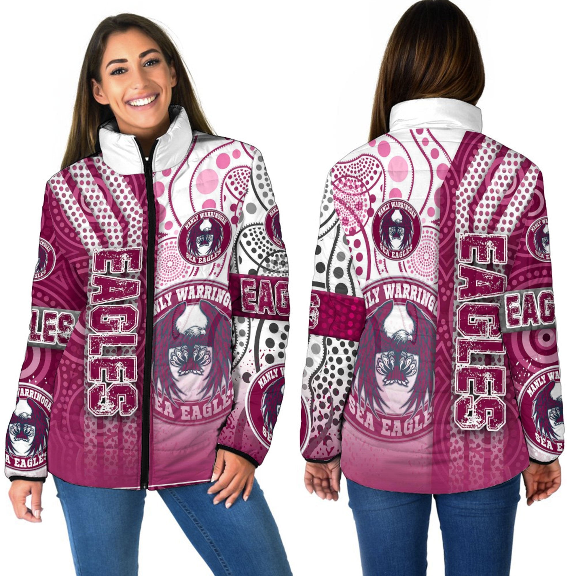 vibe-hoodie-clothing-manly-warringah-sea-eagles-sporty-style-womens-stretchable-turtleneck-top