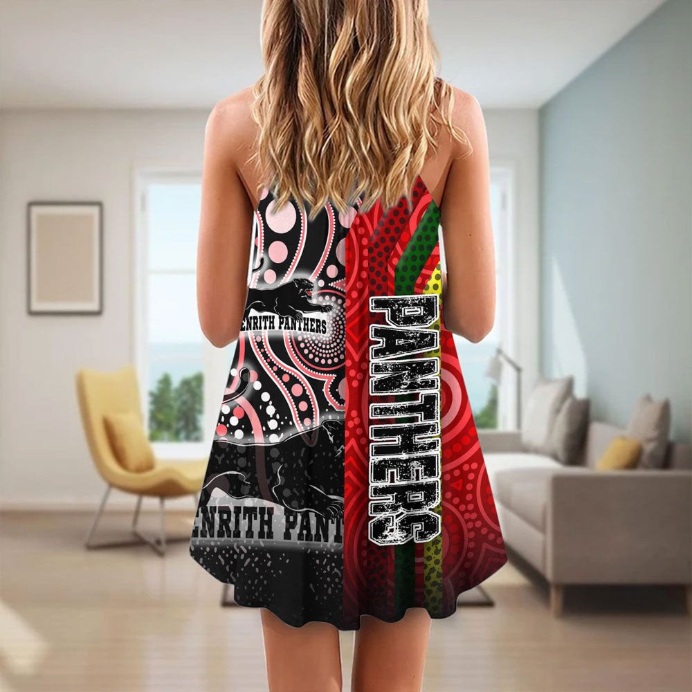 vibe-hoodie-clothing-penrith-panthers-sporty-style-strap-summer-dress