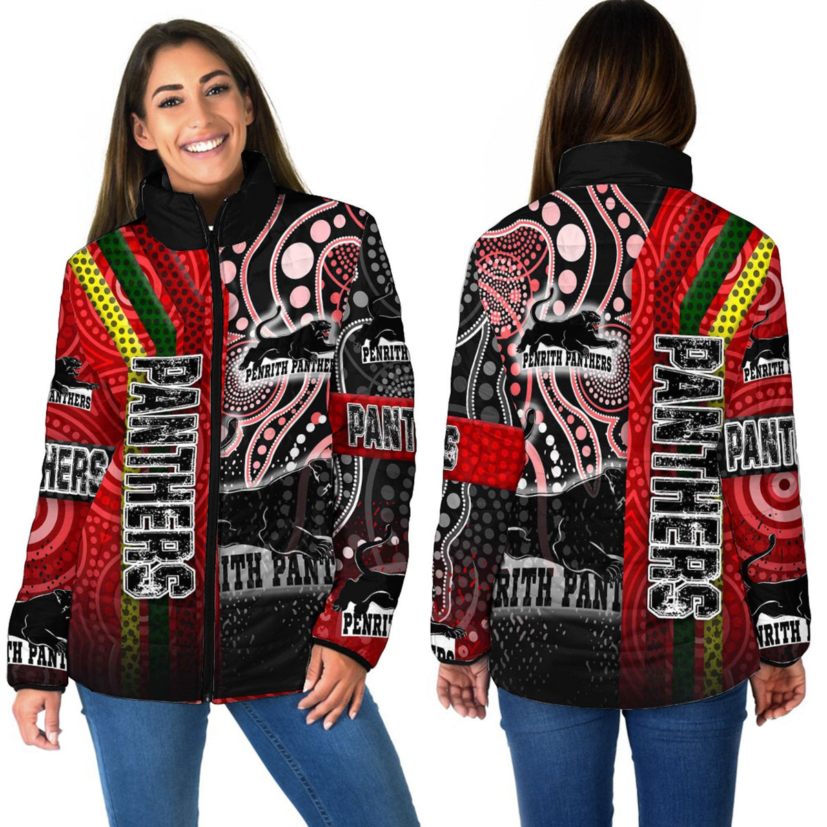 vibe-hoodie-clothing-penrith-panthers-sporty-style-womens-stretchable-turtleneck-top