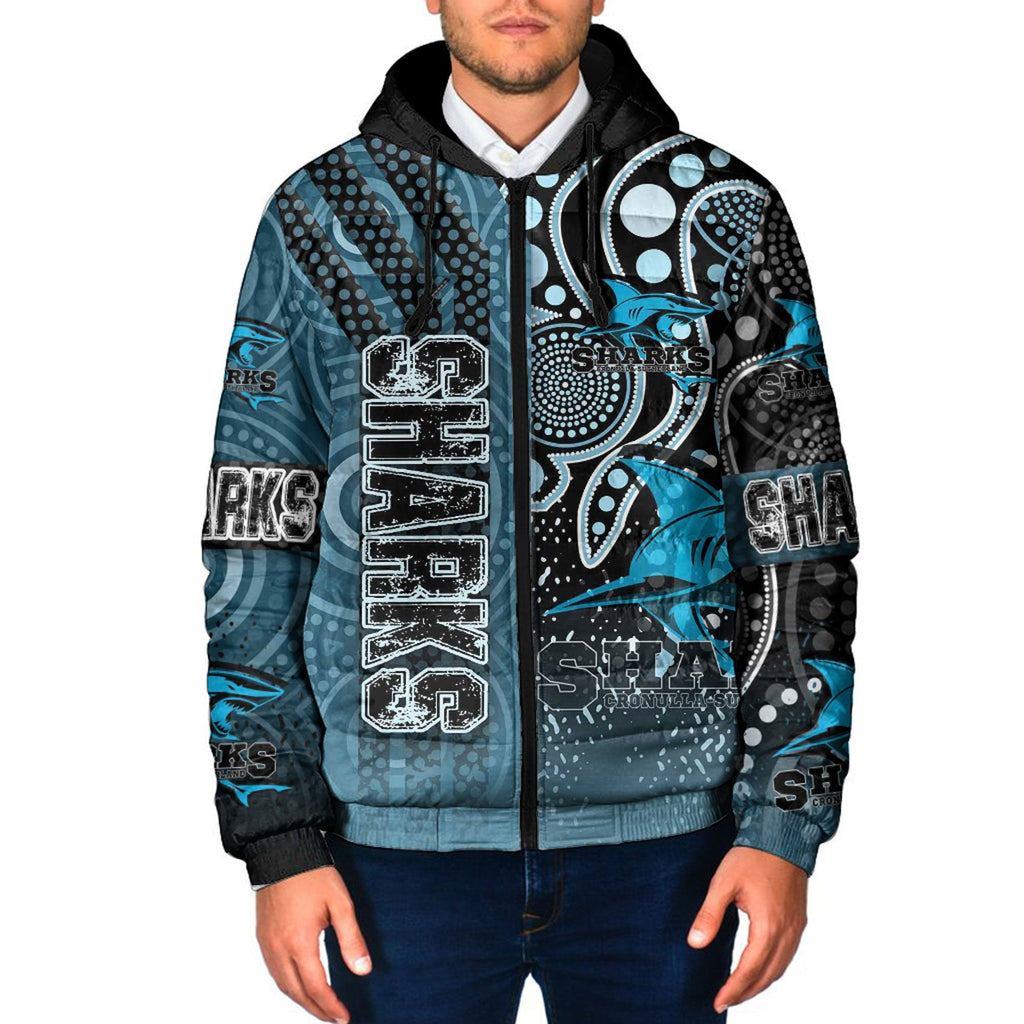 vibe-hoodie-clothing-cronulla-sutherland-sharks-sporty-style-hooded-padded-jacket