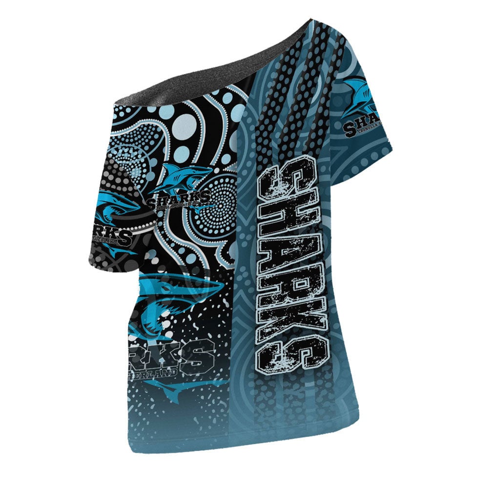vibe-hoodie-clothing-cronulla-sutherland-sharks-sporty-style-off-shoulder-t-shirt