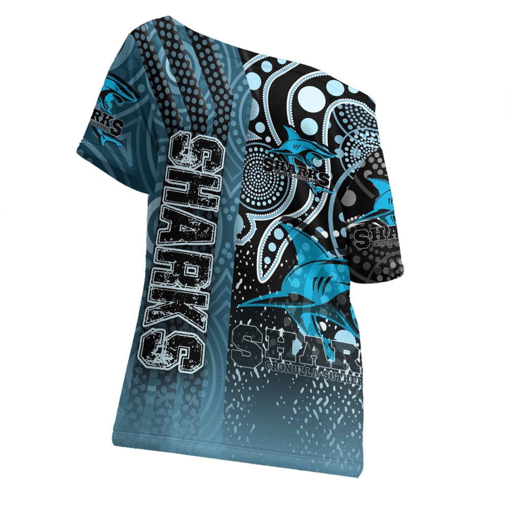 vibe-hoodie-clothing-cronulla-sutherland-sharks-sporty-style-off-shoulder-t-shirt