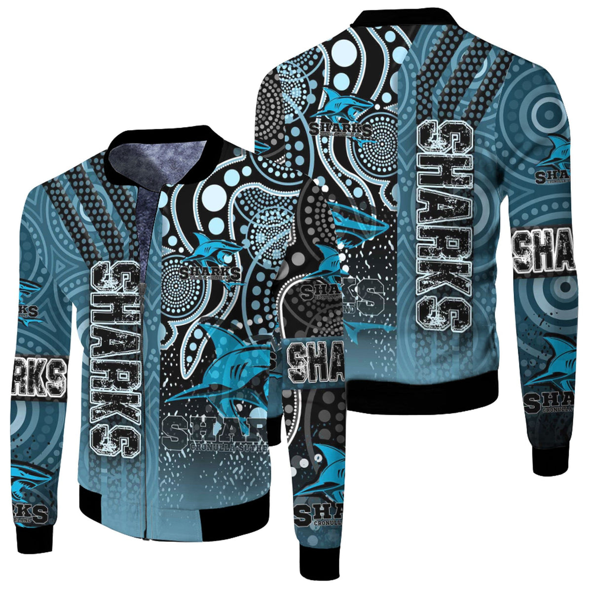 vibe-hoodie-clothing-cronulla-sutherland-sharks-sporty-style-fleece-winter-jacket
