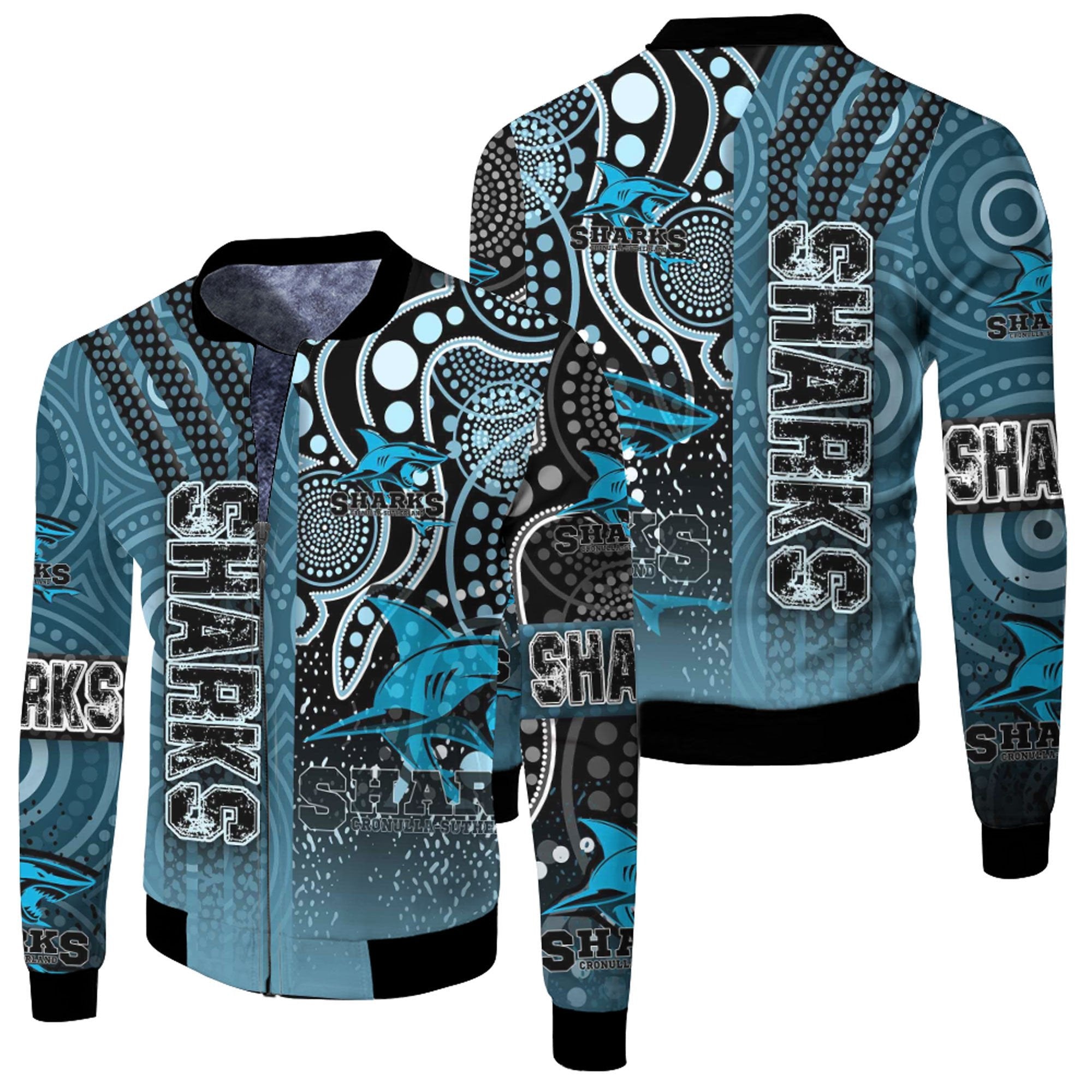 vibe-hoodie-clothing-cronulla-sutherland-sharks-sporty-style-fleece-winter-jacket