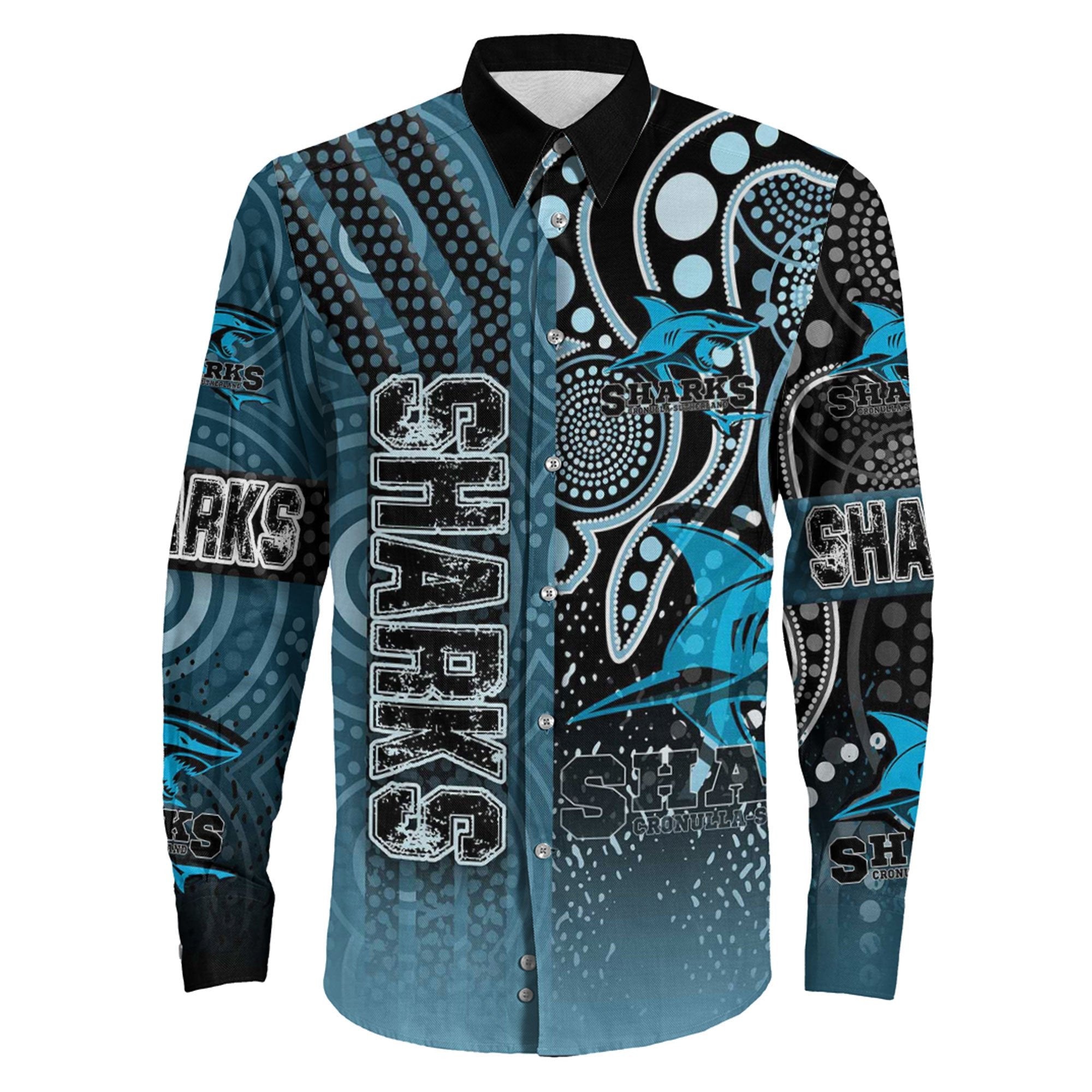 vibe-hoodie-clothing-cronulla-sutherland-sharks-sporty-style-long-sleeve-button-shirt