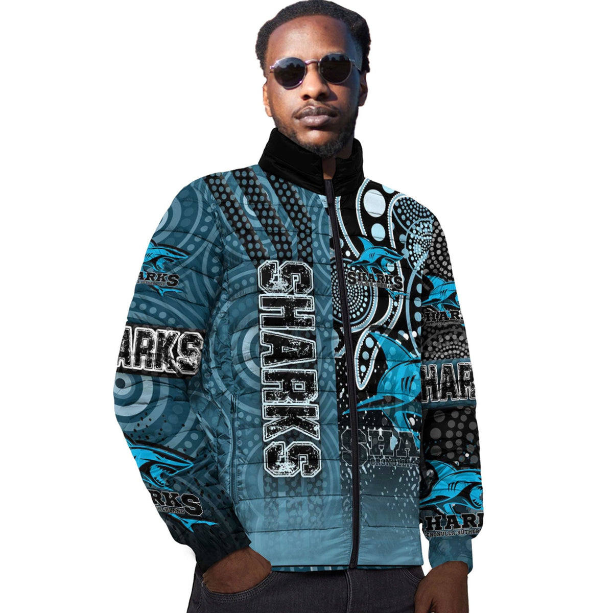 vibe-hoodie-clothing-cronulla-sutherland-sharks-sporty-style-padded-jacket