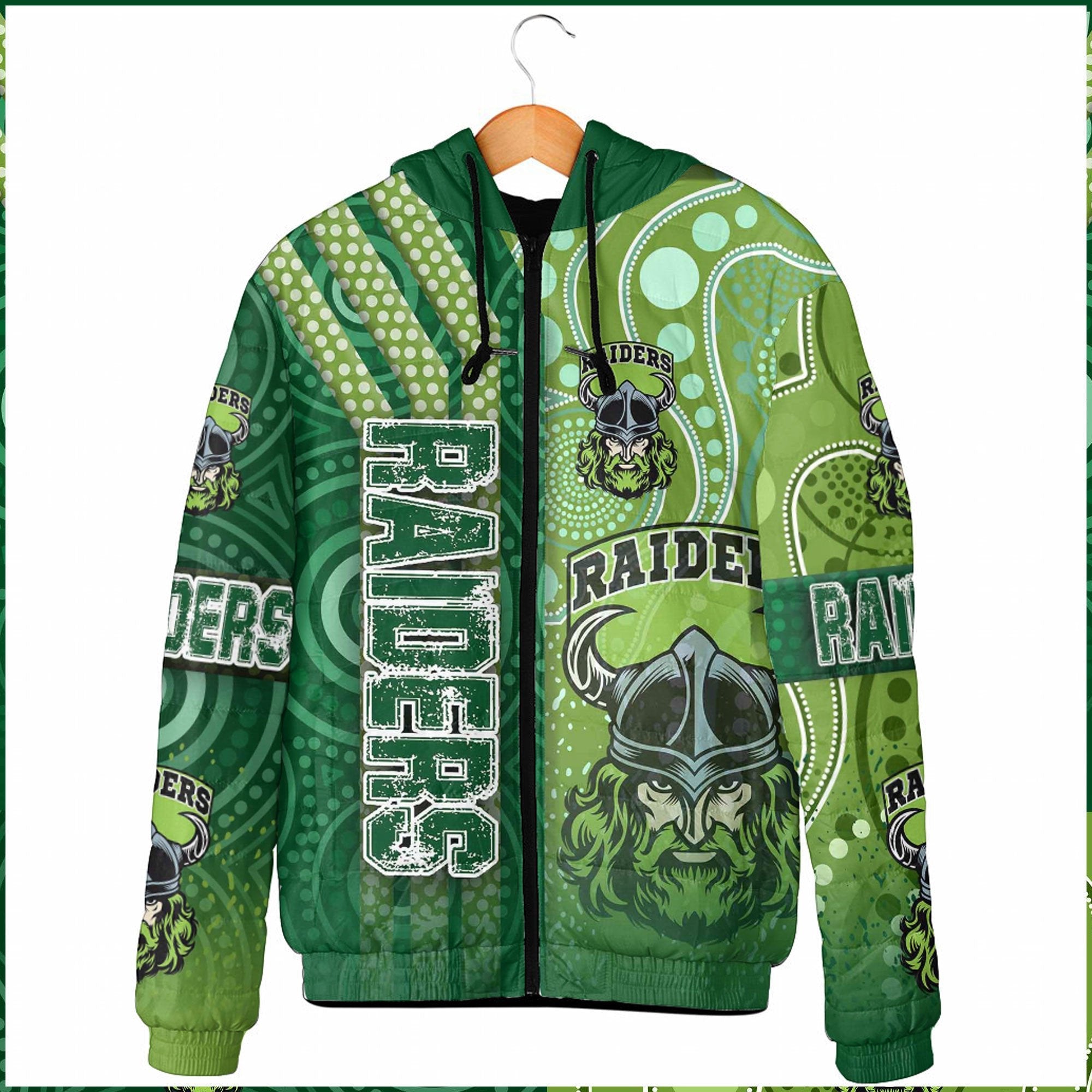 vibe-hoodie-clothing-canberra-raiders-sporty-style-hooded-padded-jacket