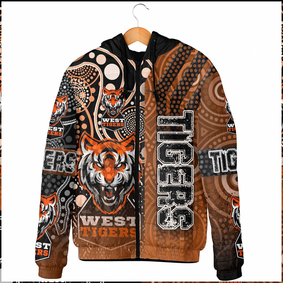 vibe-hoodie-clothing-west-tigers-sporty-style-hooded-padded-jacket