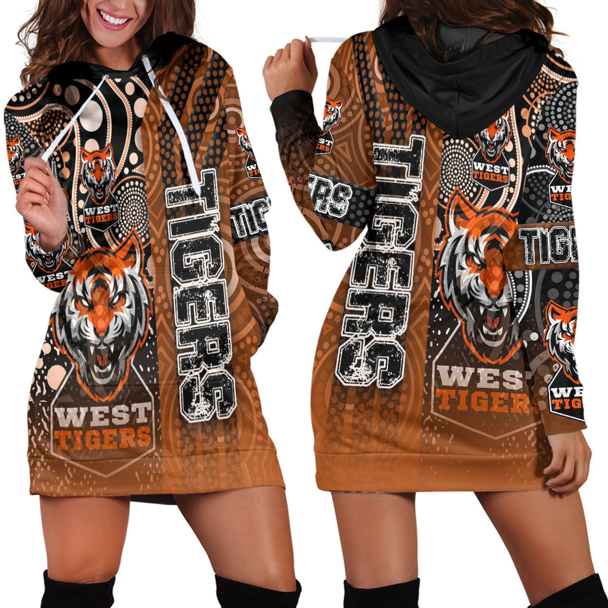 vibe-hoodie-clothing-west-tigers-sporty-style-hoodie-dress