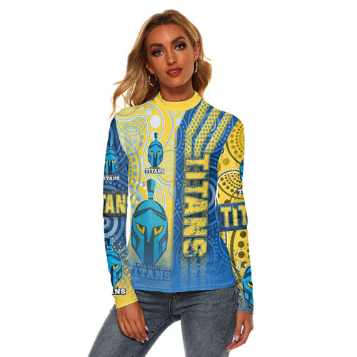 vibe-hoodie-clothing-gold-coast-titans-sporty-style-womens-stretchable-turtleneck-top