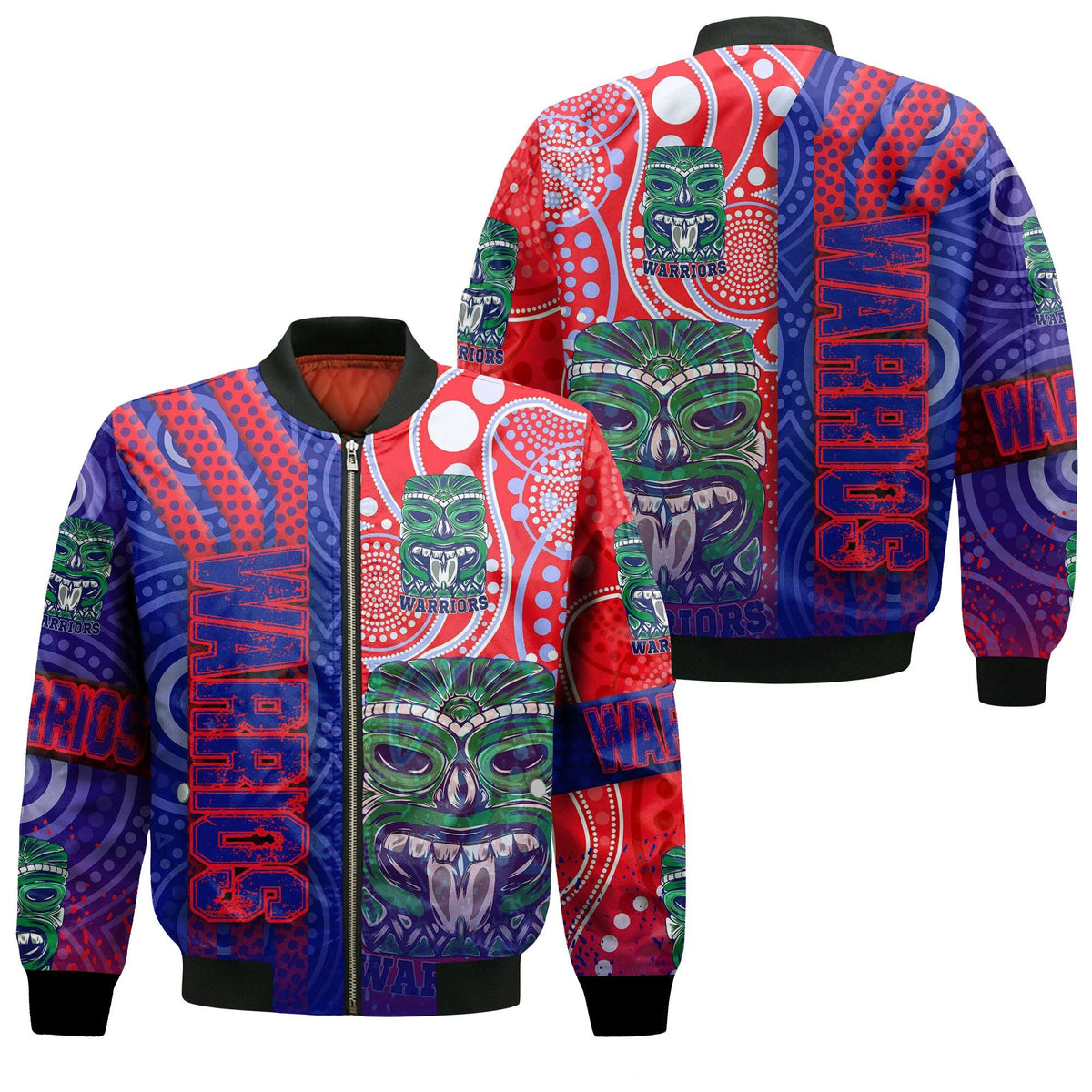 vibe-hoodie-clothing-new-zealand-warriors-sporty-style-zip-bomber-jacket