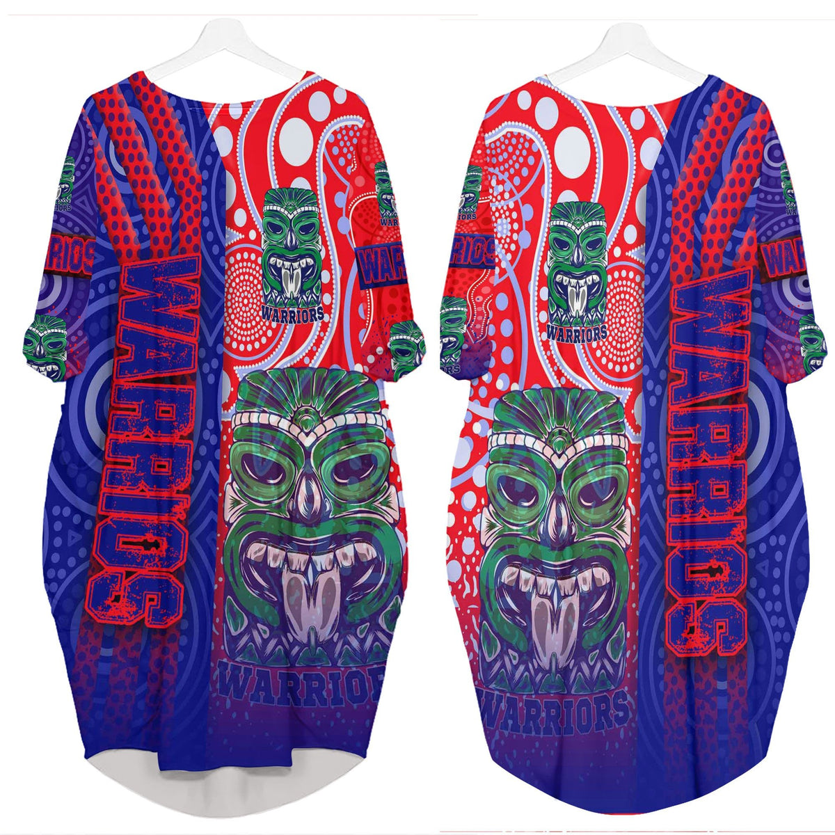 vibe-hoodie-clothing-new-zealand-warriors-sporty-style-batwing-pocket-dress