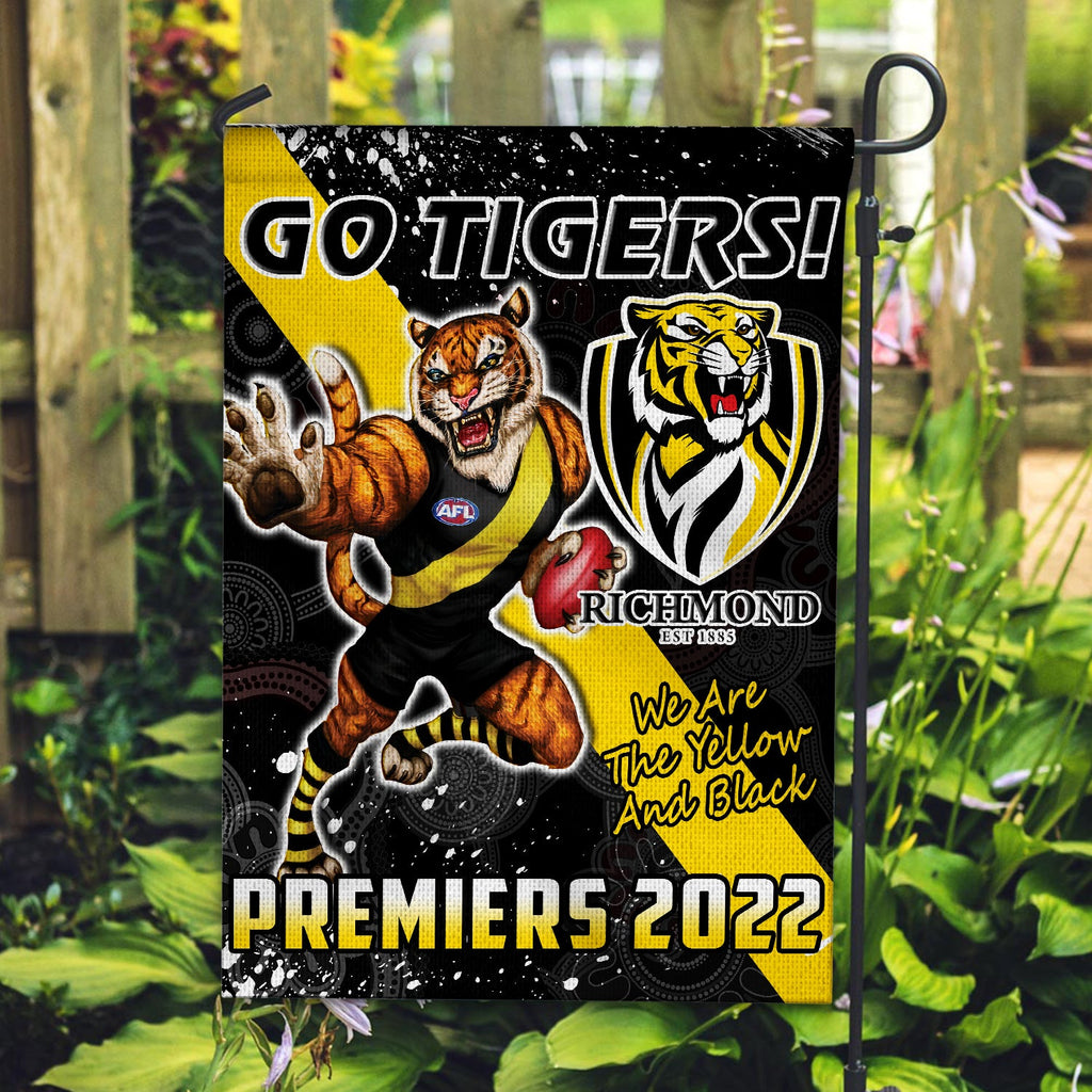 richmond-football-flag-premiers-2022-aboriginal-art-go-tigers