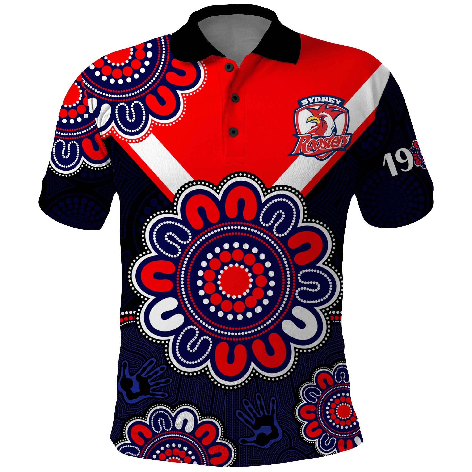 custom-personalised-nrl-sydney-roosters-rugby-1908-aboriginal-polo-shirt