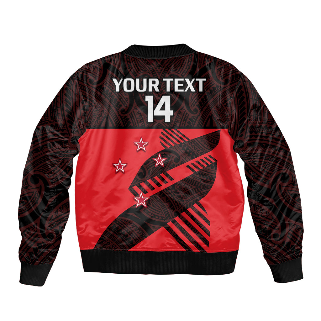 custom-text-and-number-aotearoa-netball-mainland-tactix-go-girls-sleeve-zip-bomber-jacket