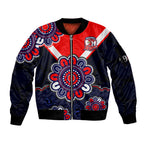 custom-personalised-nrl-sydney-roosters-rugby-1908-aboriginal-sleeve-zip-bomber-jacket