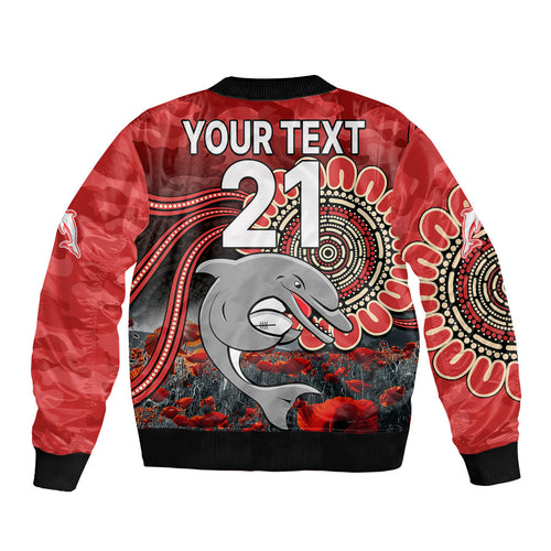 custom-personalised-nrl-anzac-redcliffe-dolphins-poppy-flowers-bomber-jacket
