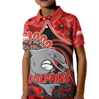 nrl-anzac-redcliffe-dolphins-poppy-flowers-kid-polo-shirt