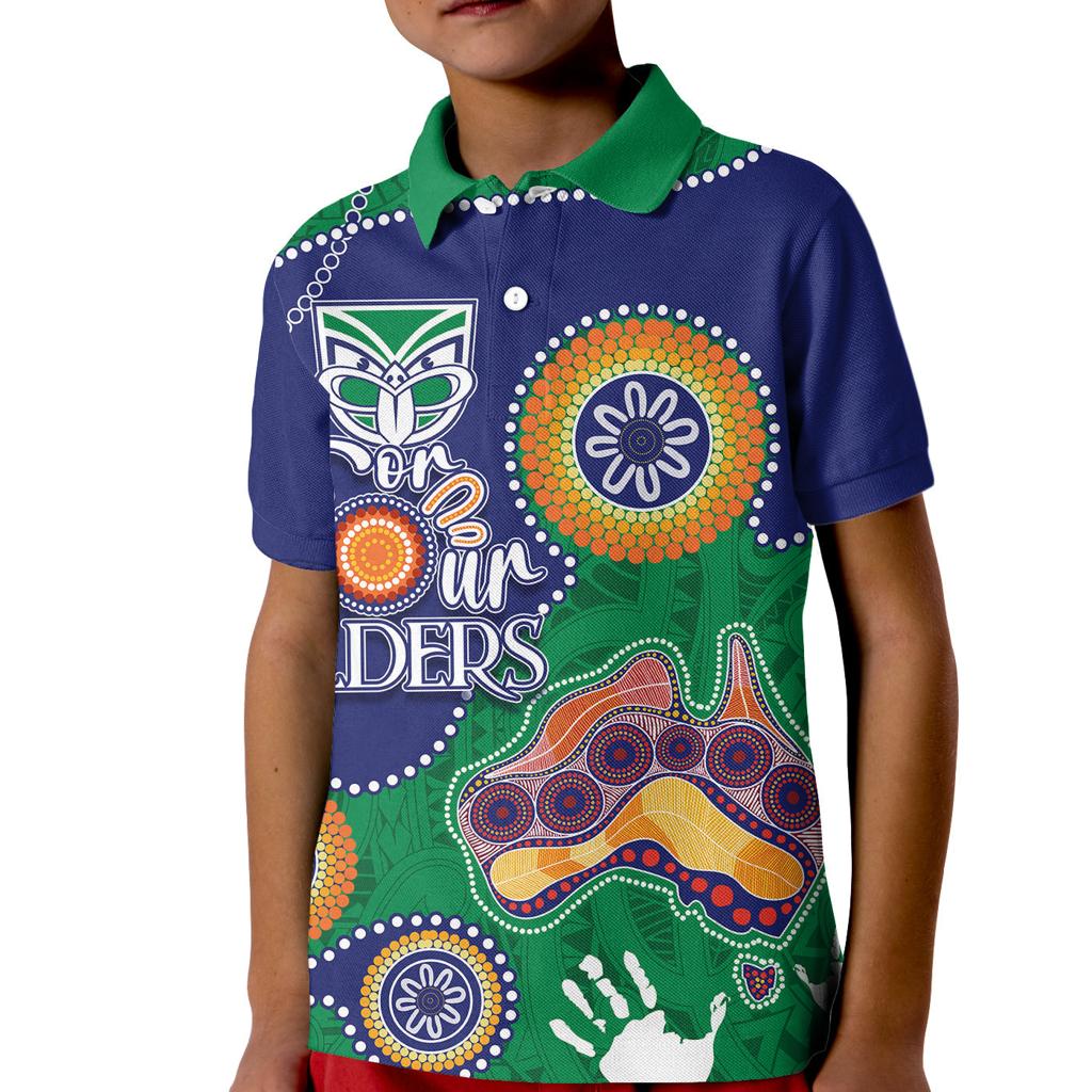 personalised-naidoc-week-2023-nrl-nz-warriors-for-our-elders-kid-polo-shirt