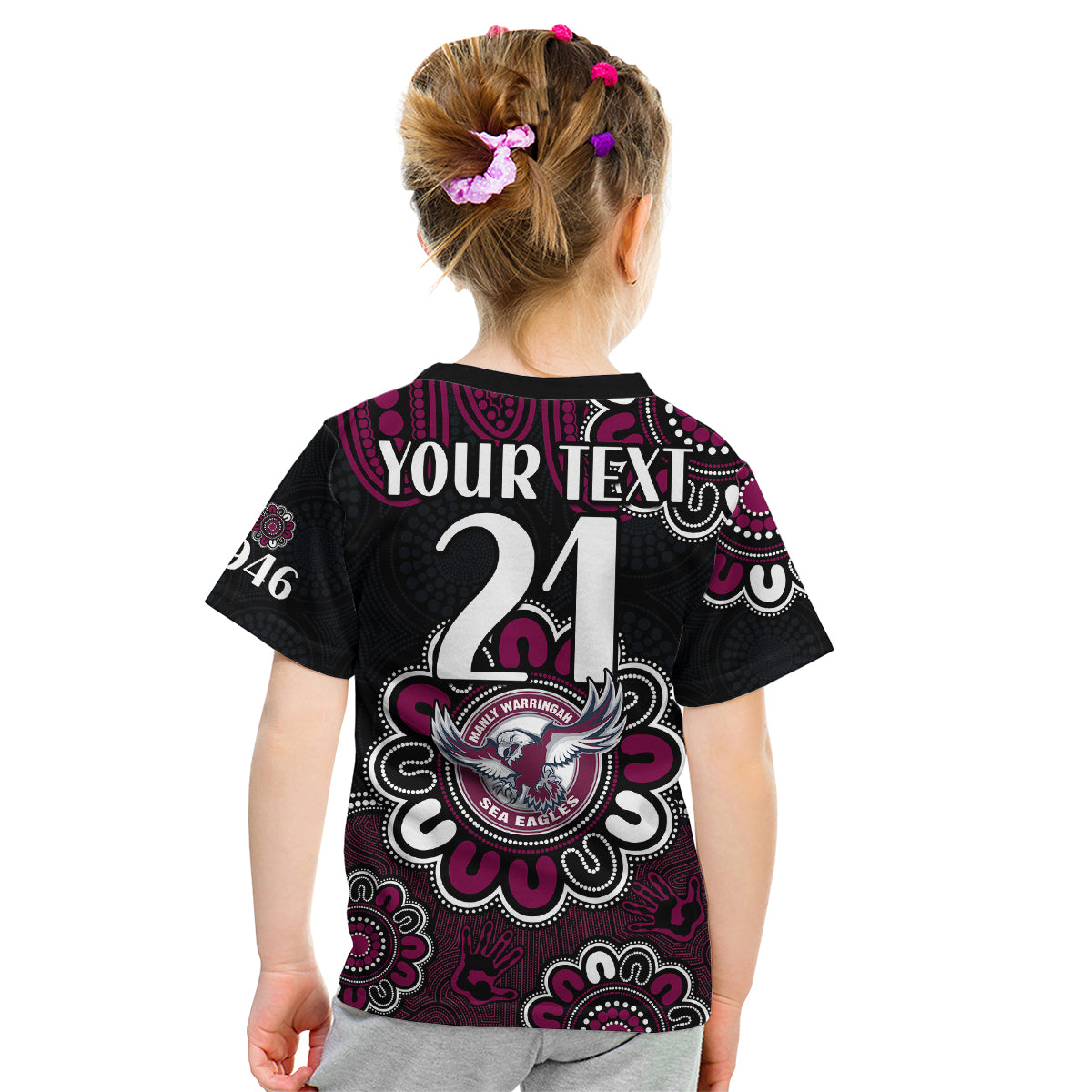 custom-personalised-nrl-manly-warringah-sea-eagles-rugby-1946-aboriginal-kid-t-shirt