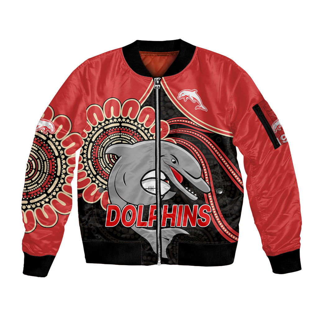 custom-personalised-nrl-redcliffe-dolphins-sleeve-zip-bomber-jacket
