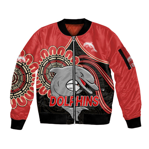 custom-personalised-nrl-redcliffe-dolphins-sleeve-zip-bomber-jacket