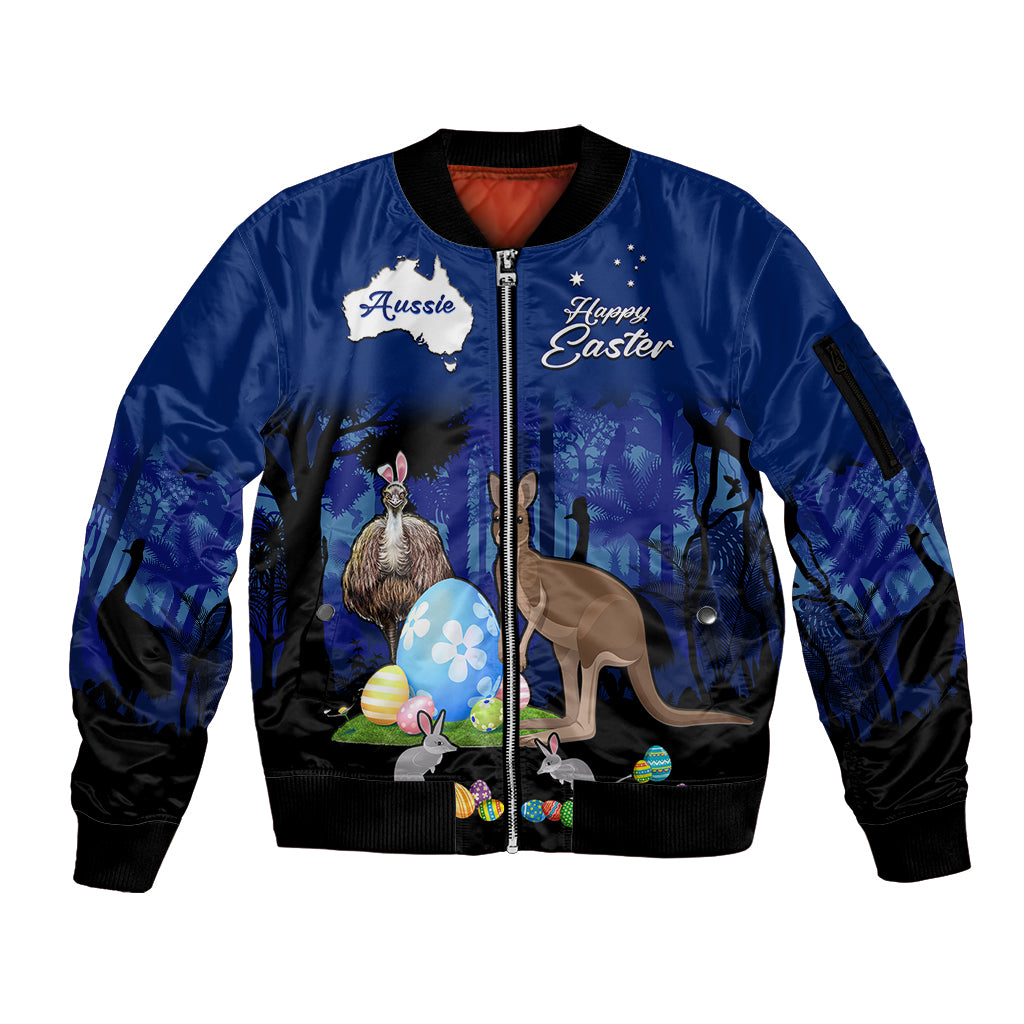 australia-kangaroo-emu-and-bilby-happy-easter-day-sleeve-zip-bomber-jacket