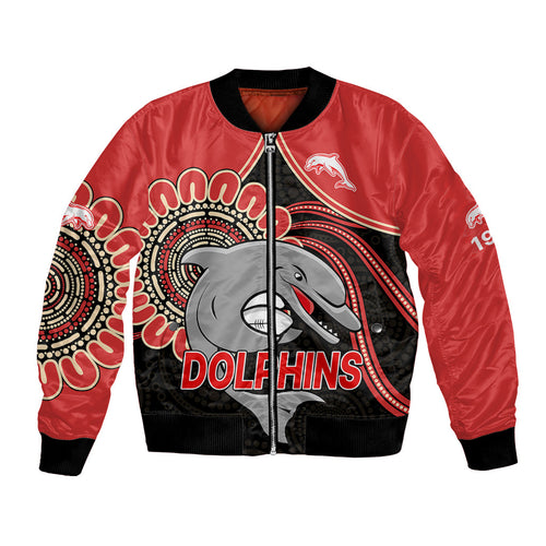 custom-personalised-nrl-redcliffe-dolphins-bomber-jacket