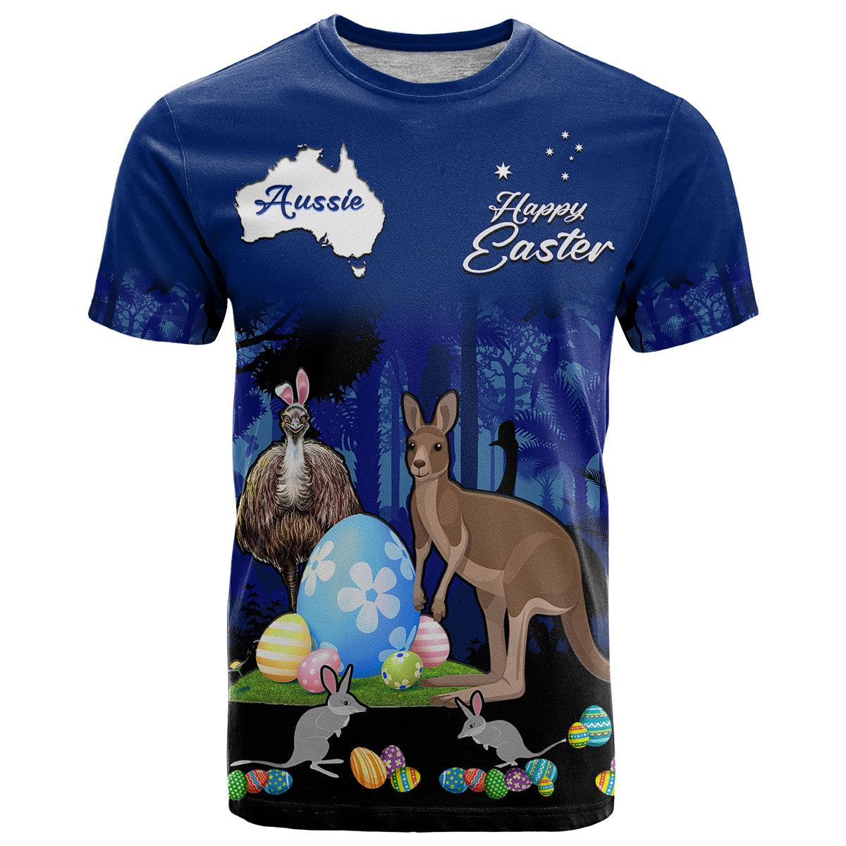 custom-personalised-australia-kangaroo-emu-and-bilby-happy-easter-day-t-shirt