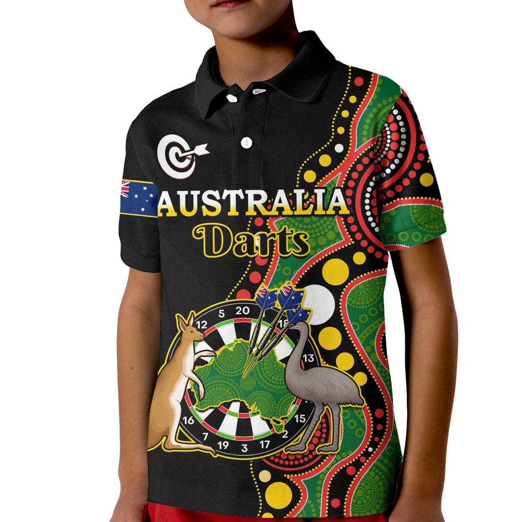 custom-personalised-australia-darts-indigenous-art-mix-kangaroo-and-emu-kid-polo-shirt