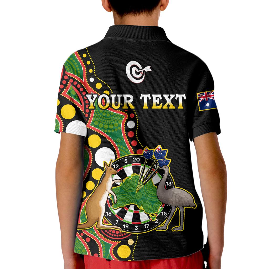 custom-personalised-australia-darts-indigenous-art-mix-kangaroo-and-emu-kid-polo-shirt