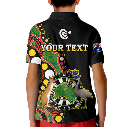 custom-personalised-australia-darts-indigenous-art-mix-kangaroo-and-emu-kid-polo-shirt