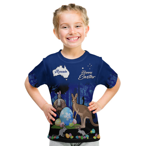 custom-personalised-australia-kangaroo-emu-and-bilby-happy-easter-day-kid-t-shirt