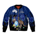 custom-personalised-australia-kangaroo-emu-and-bilby-happy-easter-day-sleeve-zip-bomber-jacket