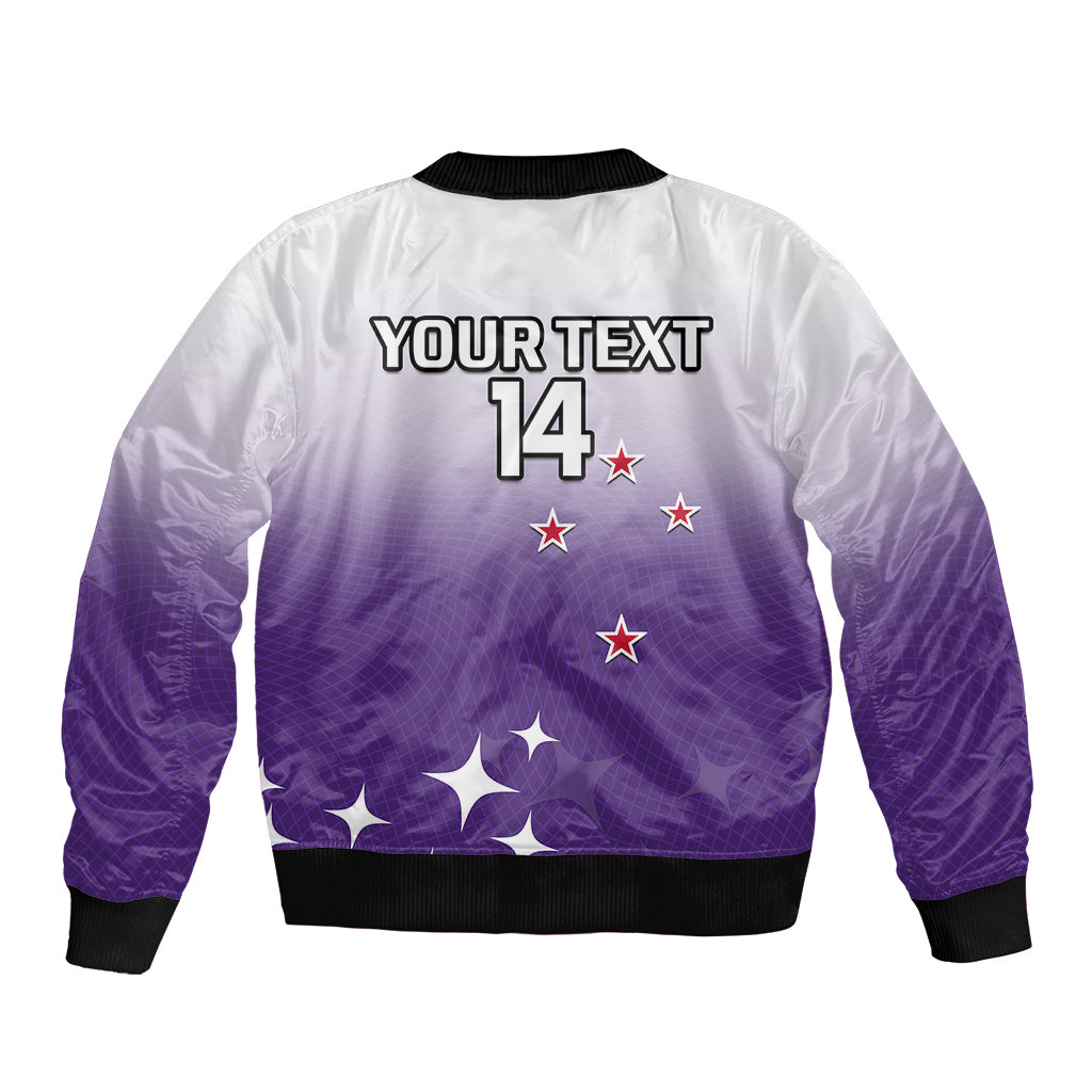 custom-text-and-number-aotearoa-northern-stars-netball-sporty-style-sleeve-zip-bomber-jacket