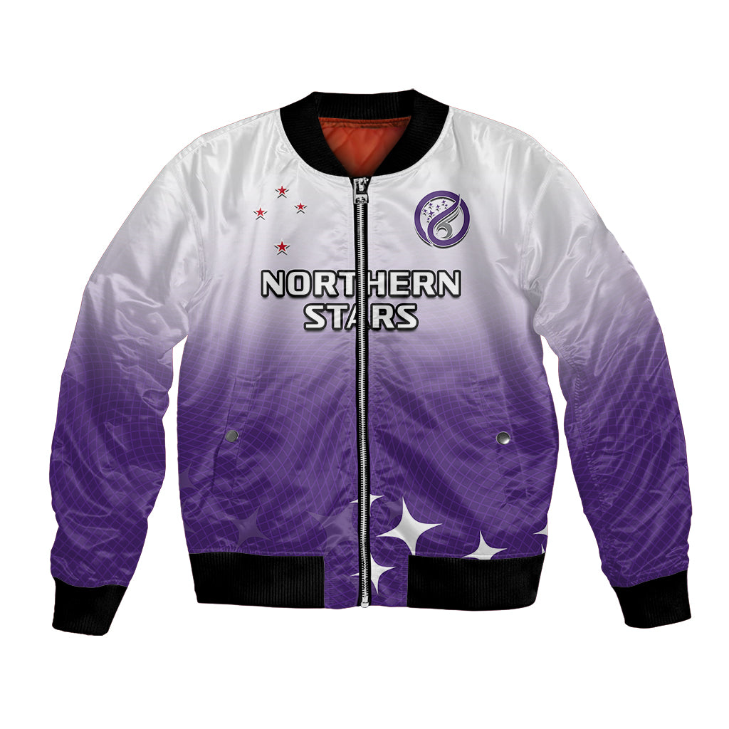 custom-text-and-number-aotearoa-northern-stars-netball-sporty-style-bomber-jacket