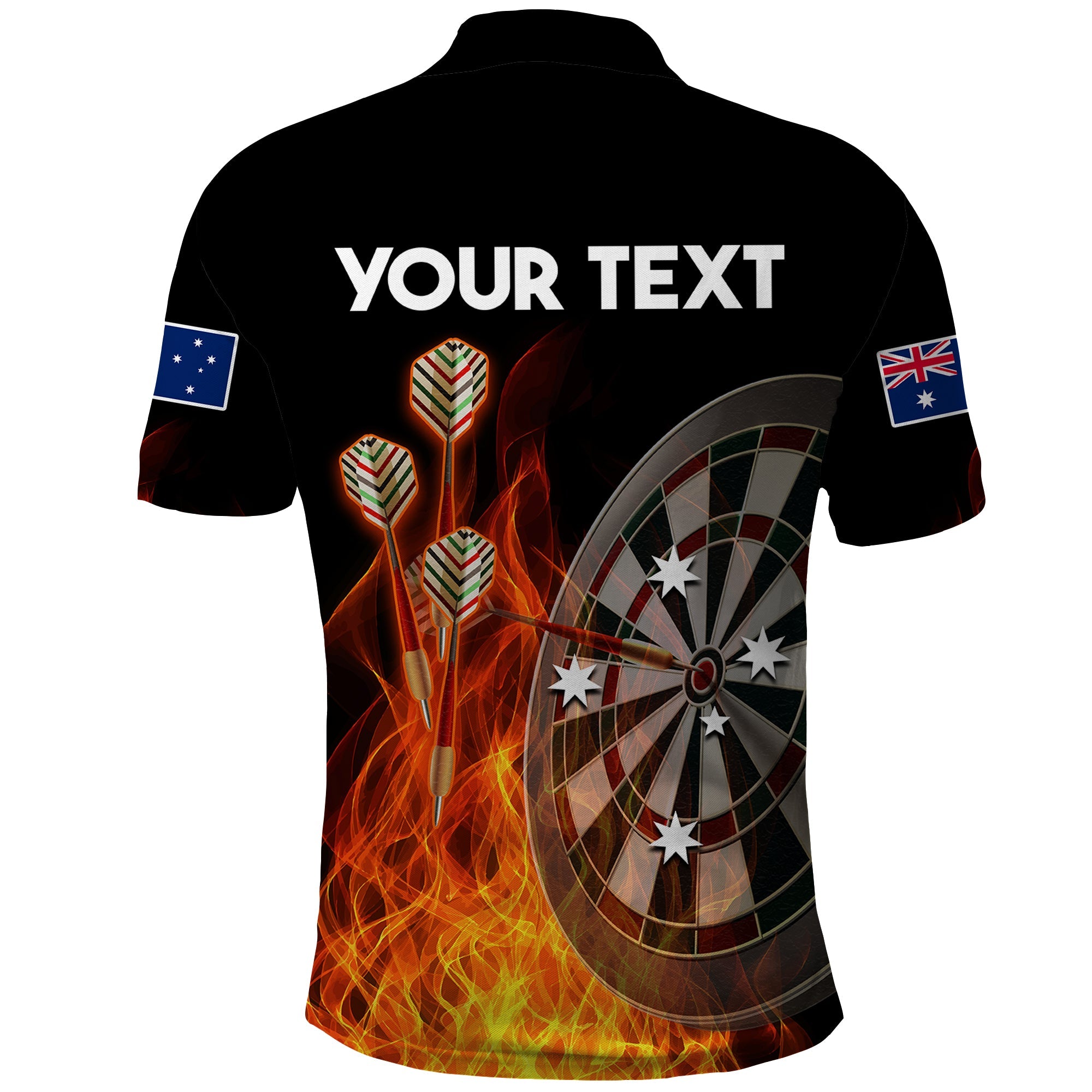 custom-personalised-australia-darts-fire-burning-black-style-polo-shirt