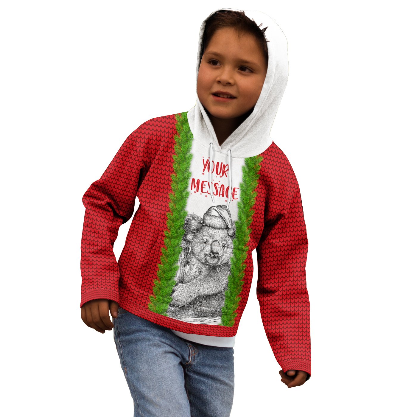 custom-christmas-kid-hoodie-merry-christmas-koala