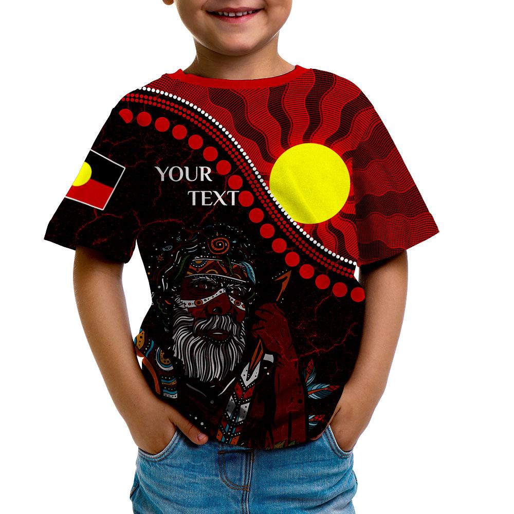 custom-aboriginal-t-shirts-kid-indigenous-people-and-sun