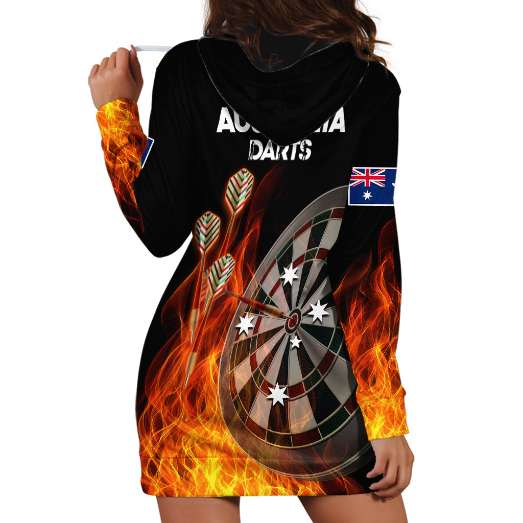 australia-darts-fire-burning-black-style-hoodie-dress