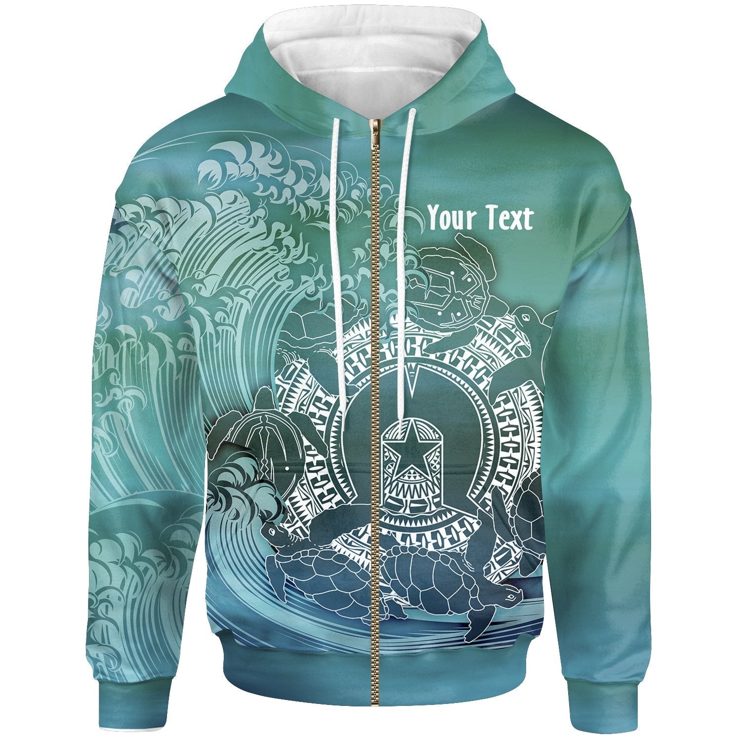 customaboriginal-zip-up-hoodie-torres-strait-islands-in-wave