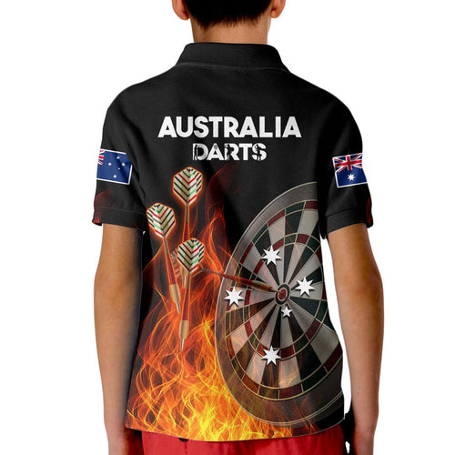 australia-darts-fire-burning-black-style-kid-polo-shirt