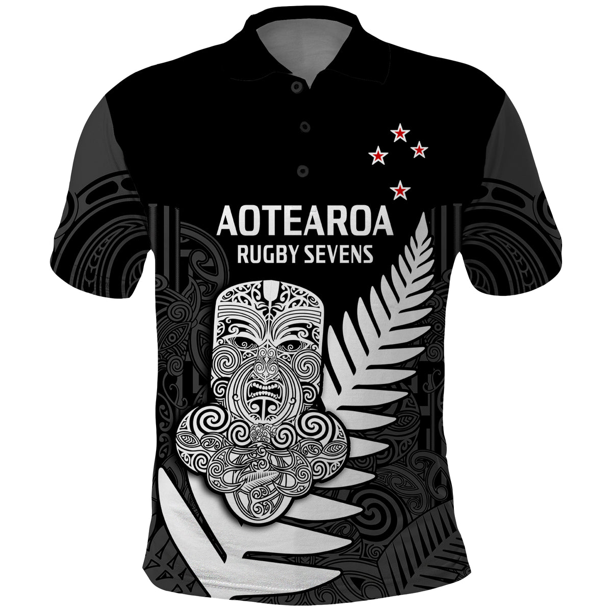custom-text-and-number-aotearoa-rugby-sevens-all-black-tiki-fern-polo-shirt