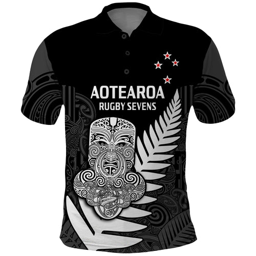 custom-text-and-number-aotearoa-rugby-sevens-all-black-tiki-fern-polo-shirt